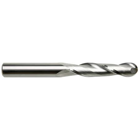 Gs Tooling 8.0mm Diameter x 8mm Shank 2-Flute Long Length Ball Nose Blue Series Carbide End Mills 101584